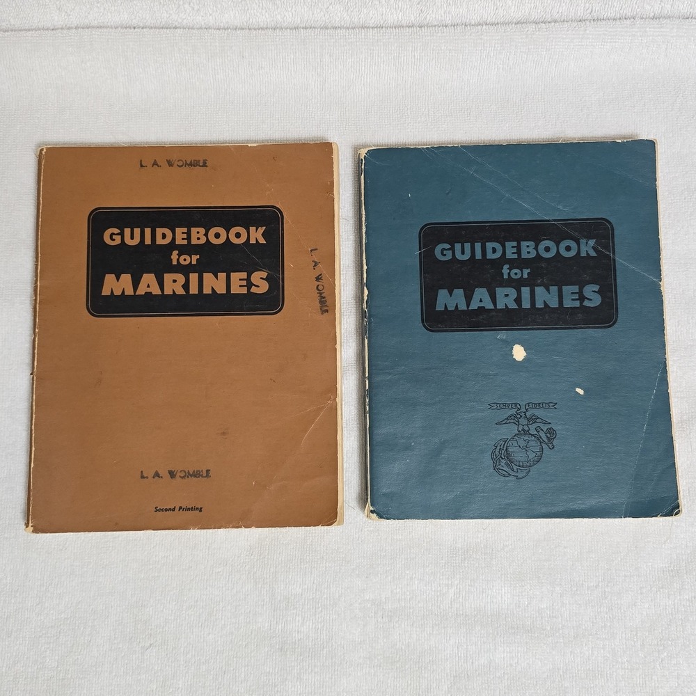 Lot of 2 USMC Guidebook for Marines Leatherneck Assoc Manuals 1946 1950 VINTAGE